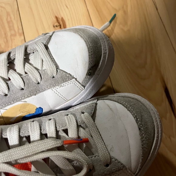 Nike x Mayumi Yamase Blazer Low '77 Sneakers Distressed Painted White Multicolor - Picture 9 of 12